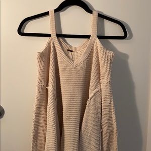 Free People Moonshine Cut Out Shoulder Sweater